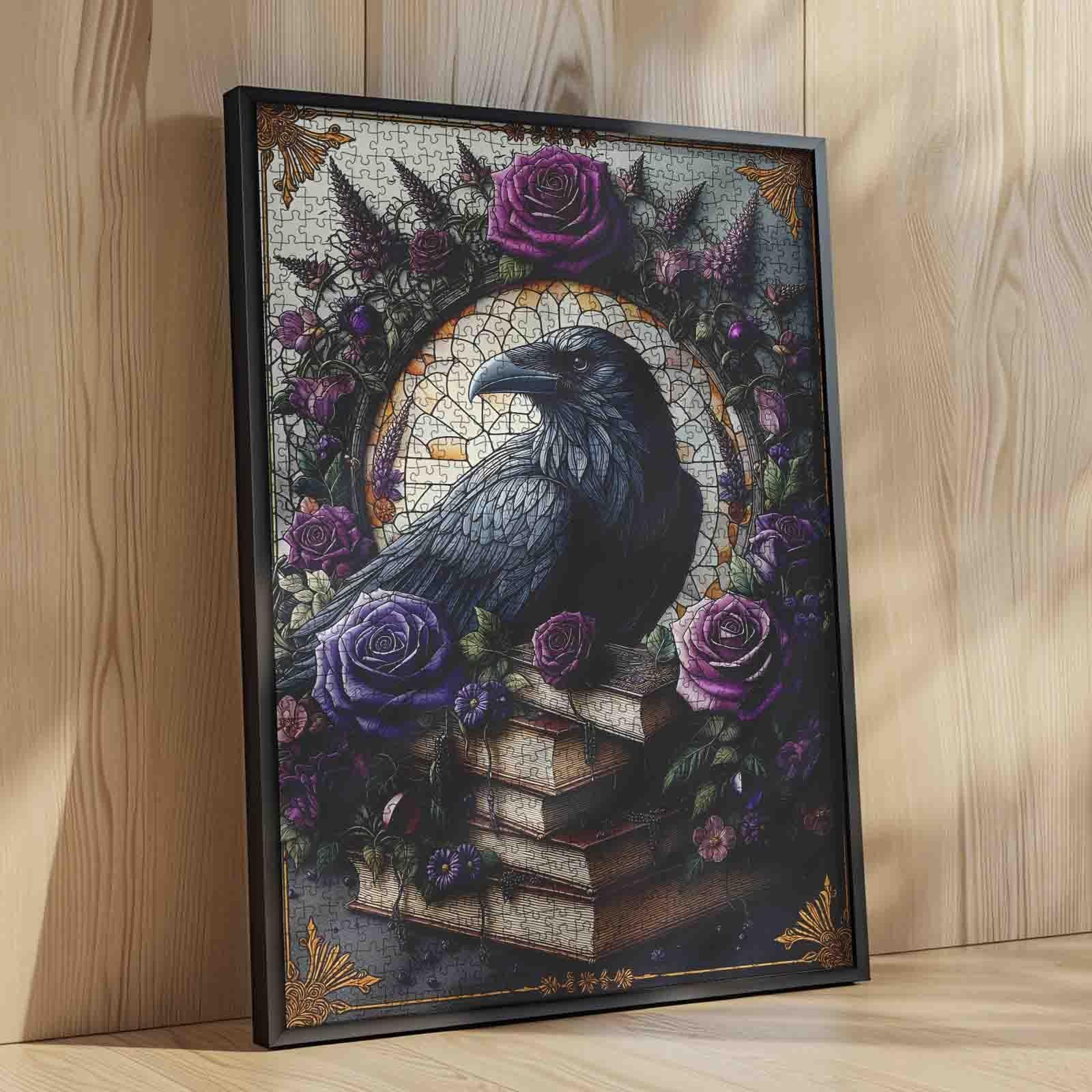 Raven and Roses Jigsaw Puzzle