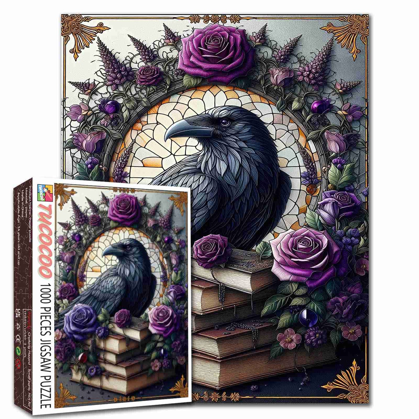 Raven and Roses Jigsaw Puzzle