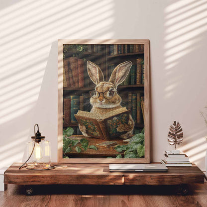 Intelligent Rabbit Reading Book Jigsaw Puzzle