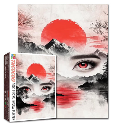 Red Sun Mountain Spirit Jigsaw Puzzle