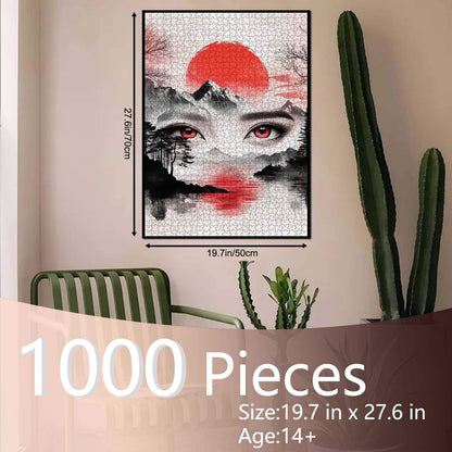 Red Sun Mountain Spirit Jigsaw Puzzle