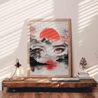 Red Sun Mountain Spirit Jigsaw Puzzle