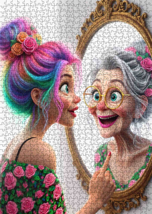Reflection of Time and Blooming Soul Jigsaw Puzzle