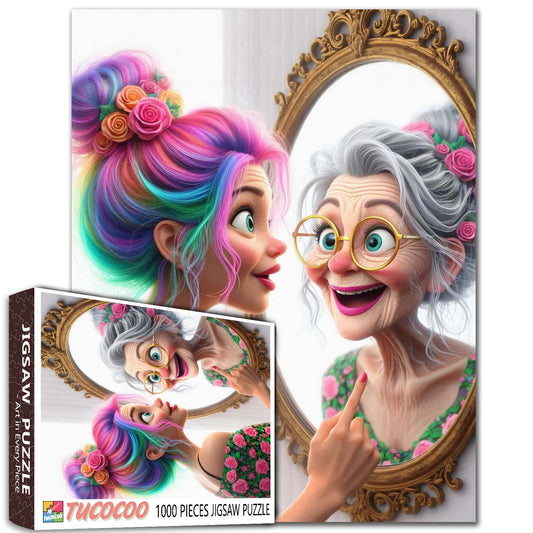 Reflection of Time and Blooming Soul Jigsaw Puzzle