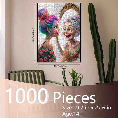 Reflection of Time and Blooming Soul Jigsaw Puzzle