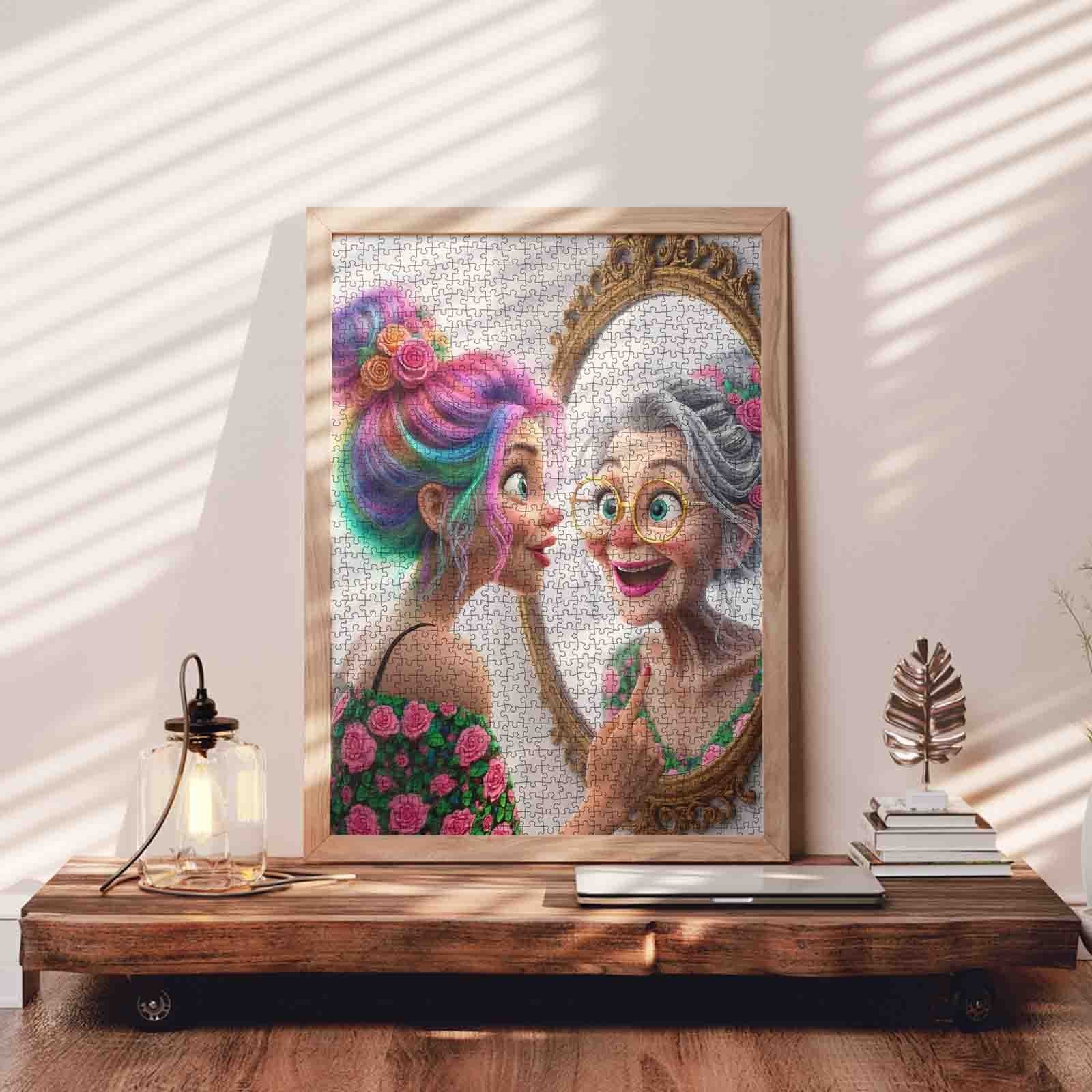 Reflection of Time and Blooming Soul Jigsaw Puzzle