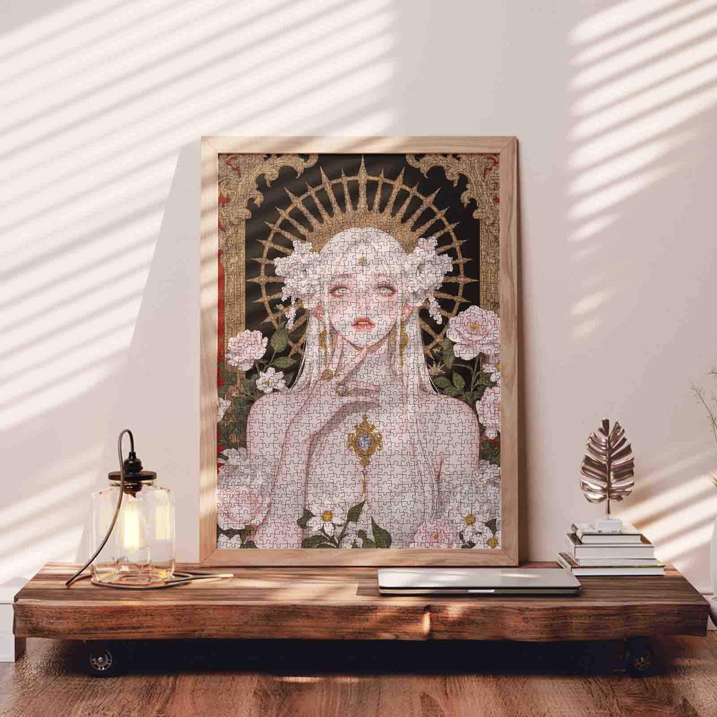 Regal White Rose Princess Jigsaw Puzzle