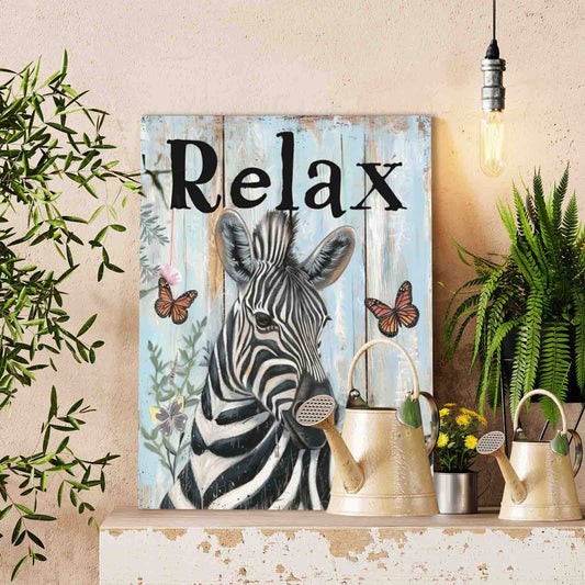Relaxing Zebra Garden Paint by Numbers