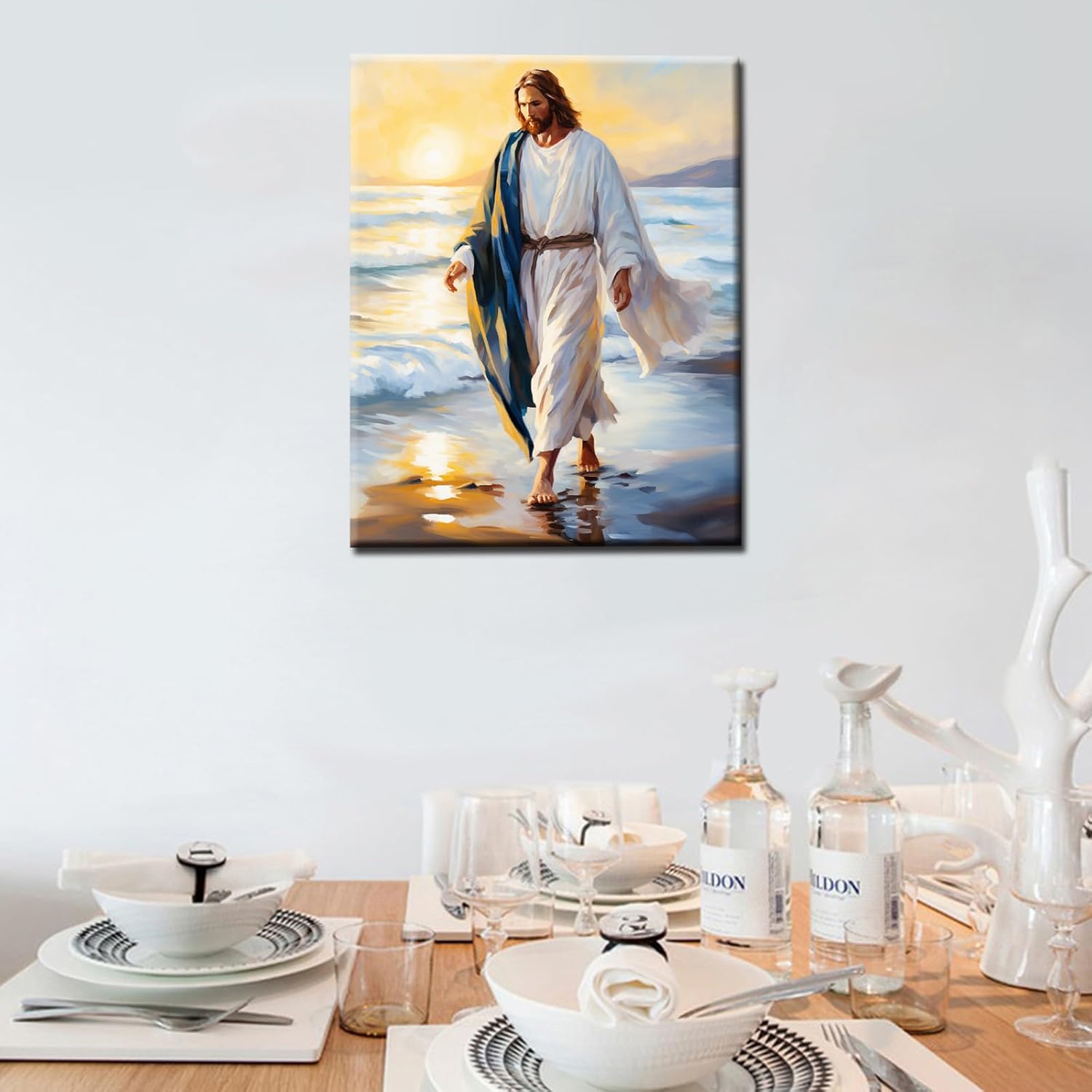 Jesus Walking on The Beach Paint by Numbers