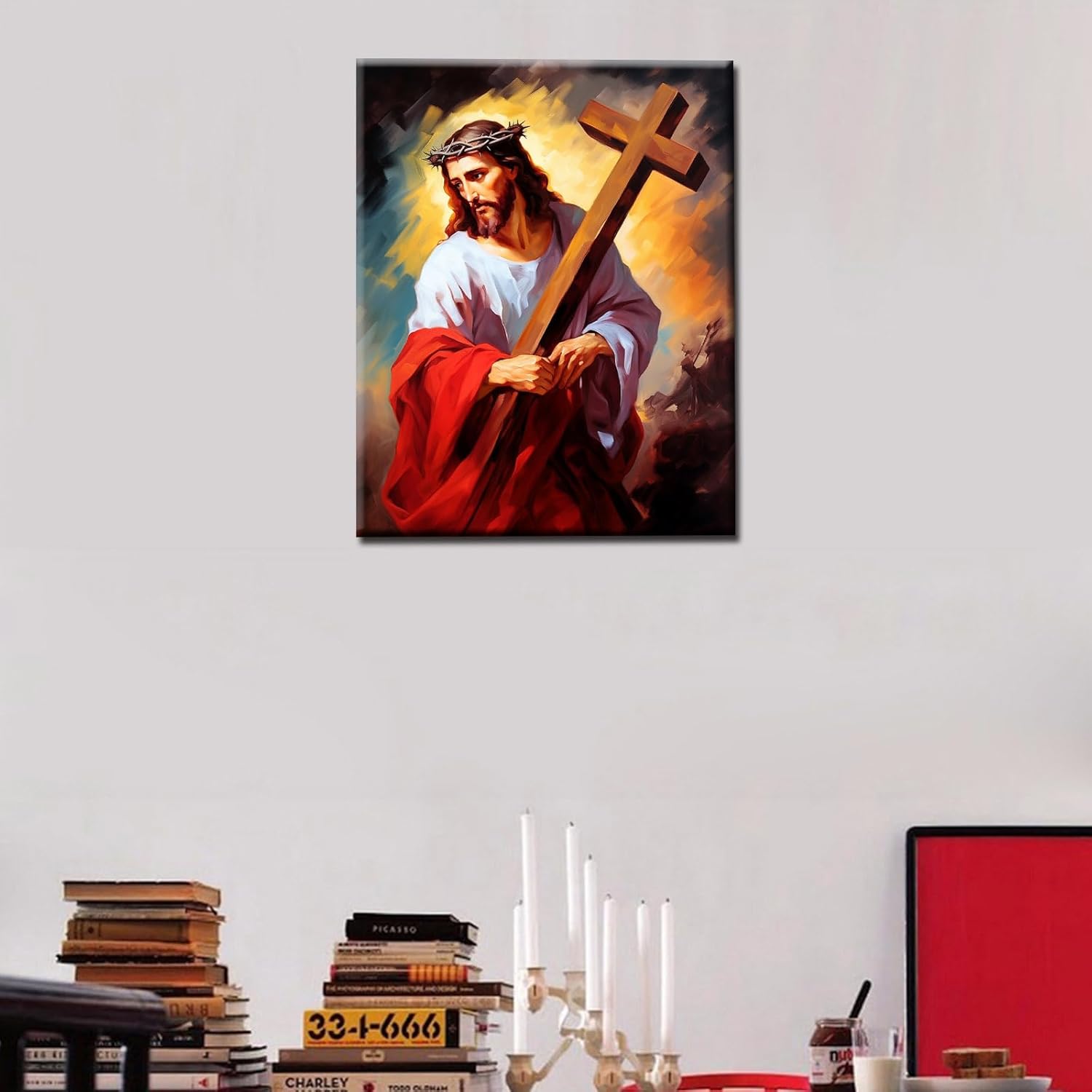 Jesus Holding the Cross Paint by Numbers