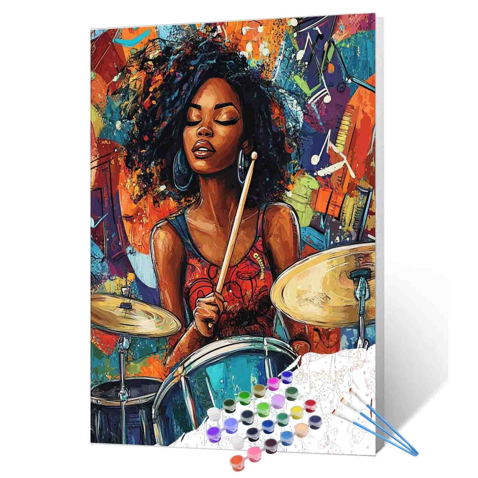 Rhythmic Soul Drummer Paint by Numbers