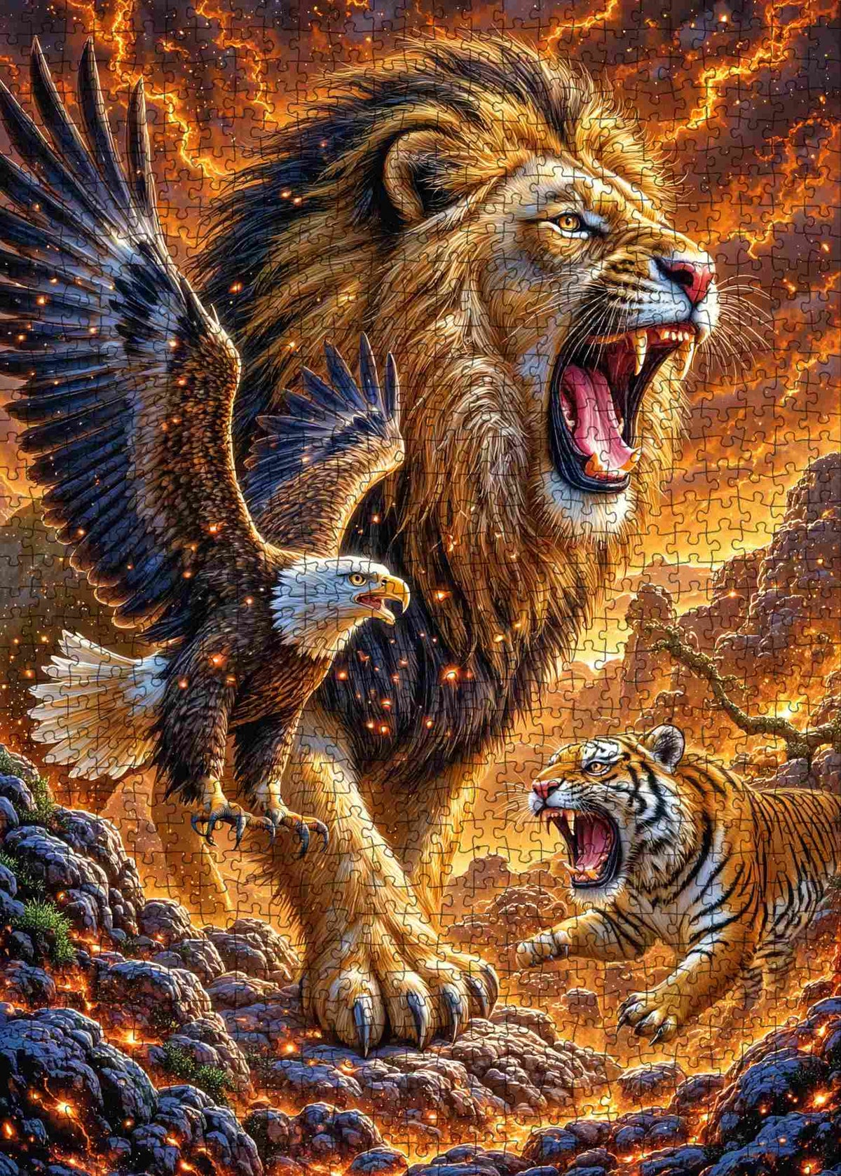 Roaring Wildlife Power Jigsaw Puzzle