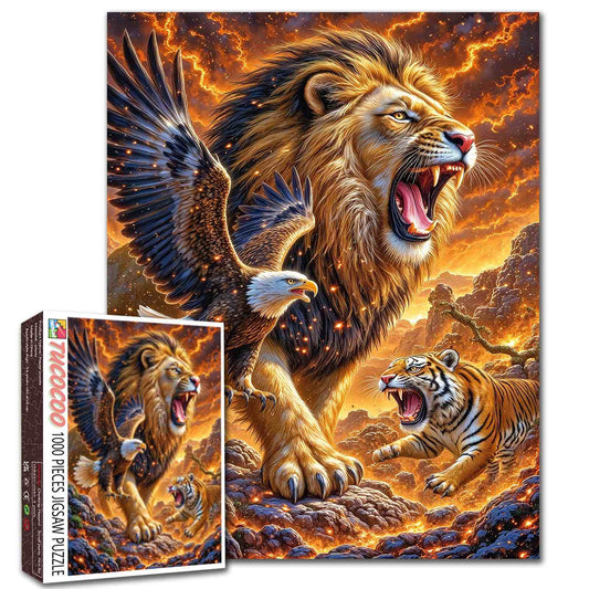 Roaring Wildlife Power Jigsaw Puzzle