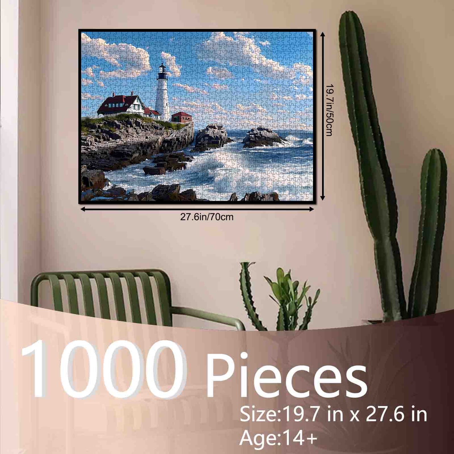 Rocky Coast Lighthouse View Jigsaw Puzzle