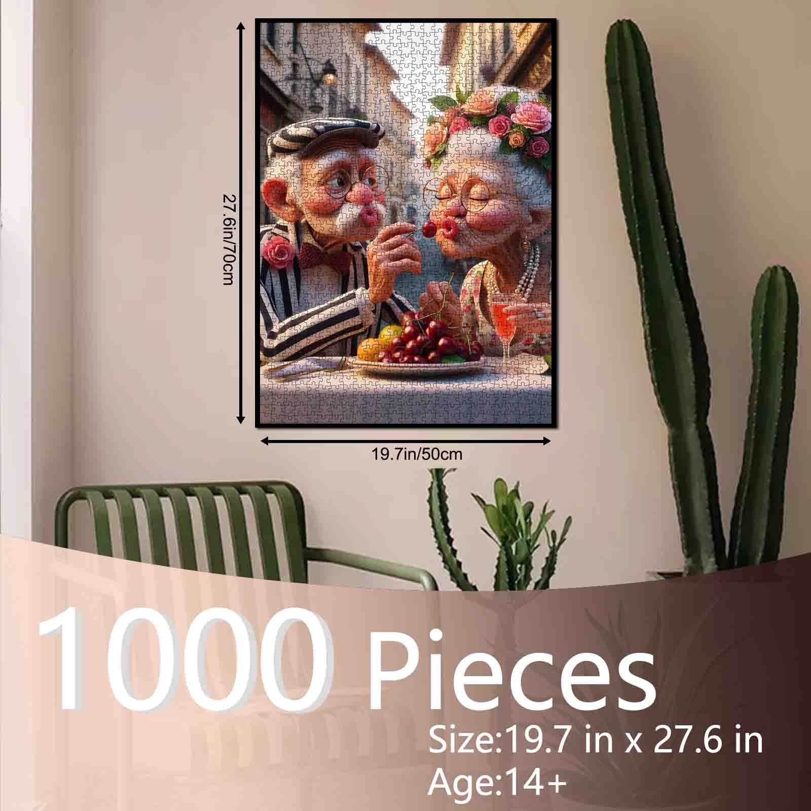 Romantic Cherry Kiss Jigsaw Puzzle