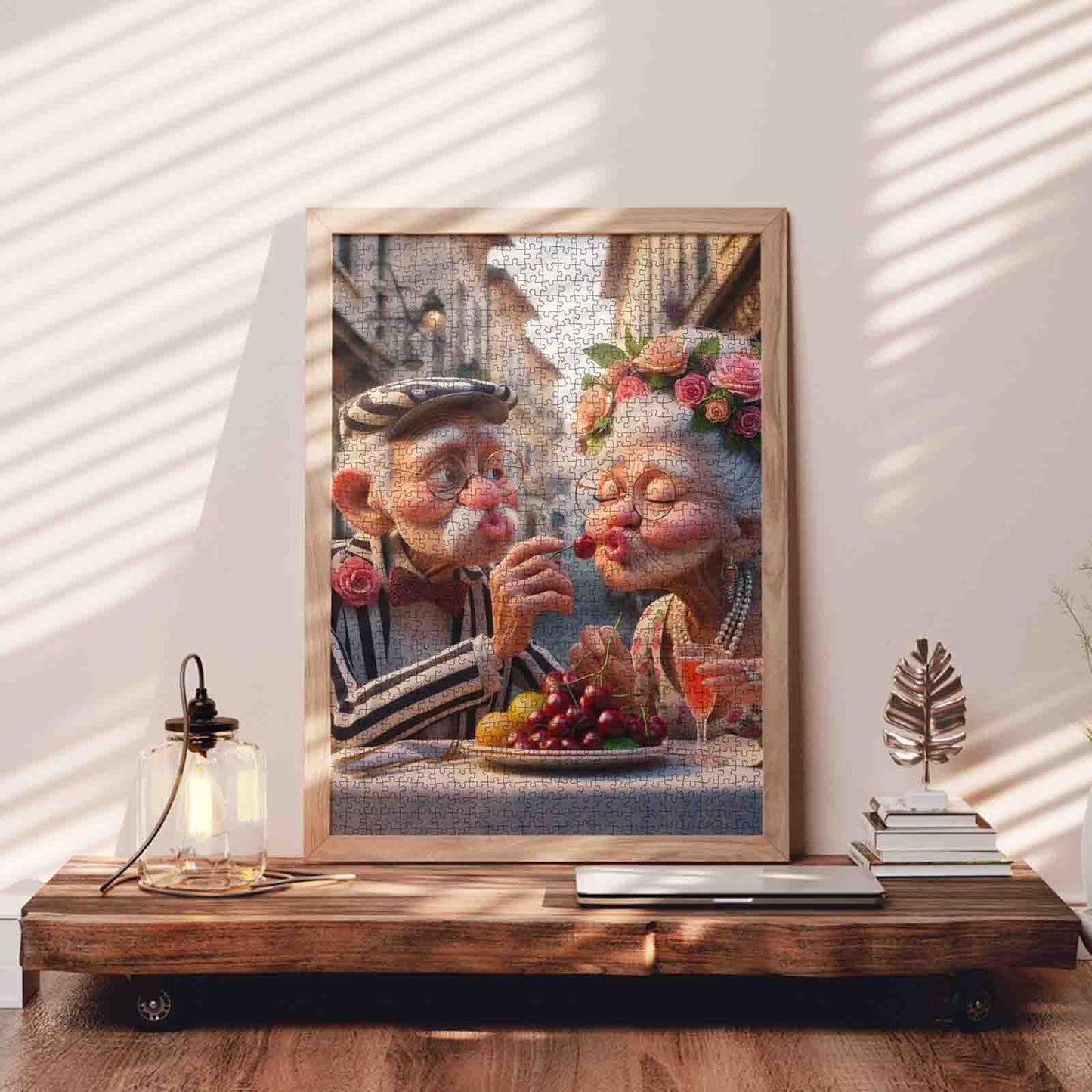 Romantic Cherry Kiss Jigsaw Puzzle