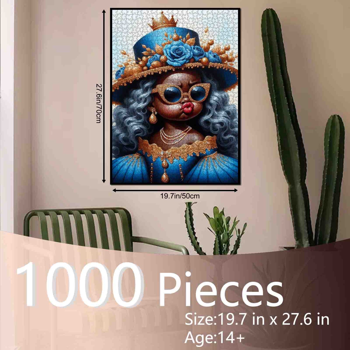 Royal Blue Queen Jigsaw Puzzle