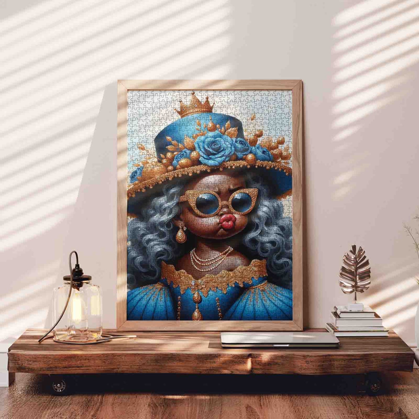 Royal Blue Queen Jigsaw Puzzle