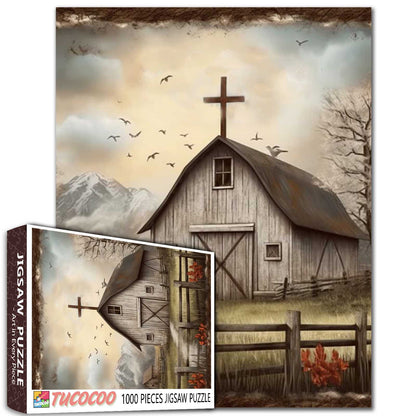 Rustic Faith Barn Jigsaw Puzzle