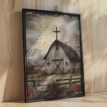 Rustic Faith Barn Jigsaw Puzzle