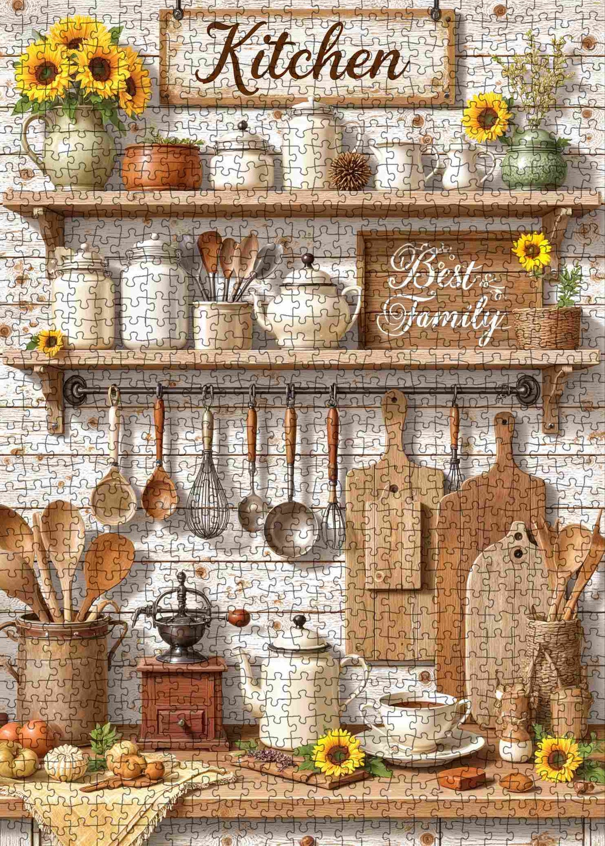Rustic Farmhouse Kitchen Decor Jigsaw Puzzle