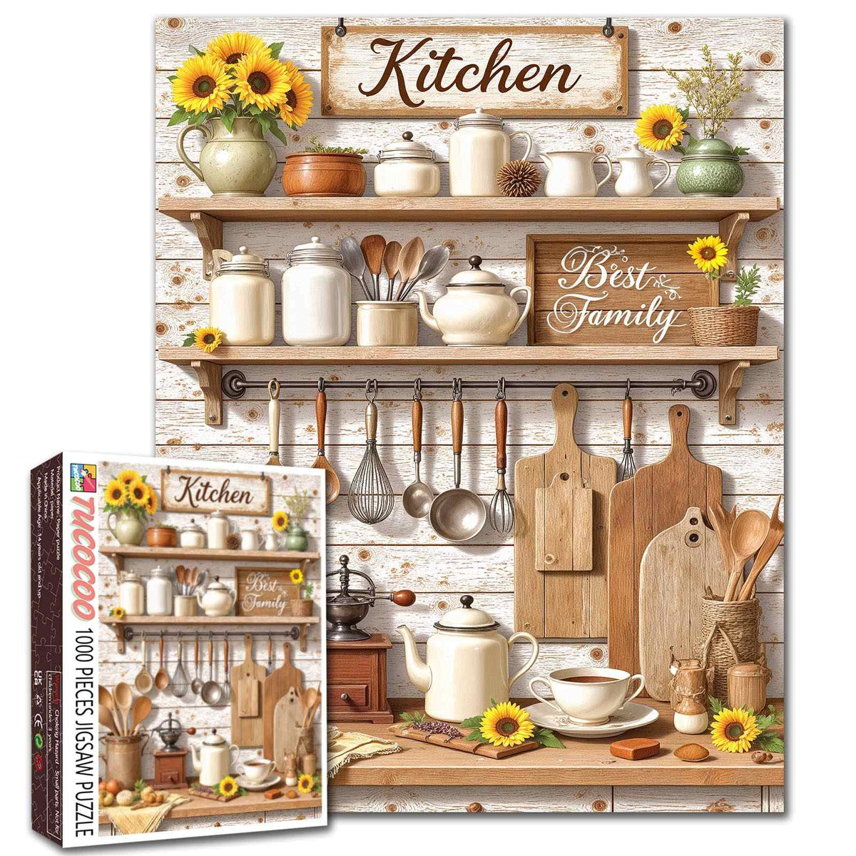 Rustic Farmhouse Kitchen Decor Jigsaw Puzzle