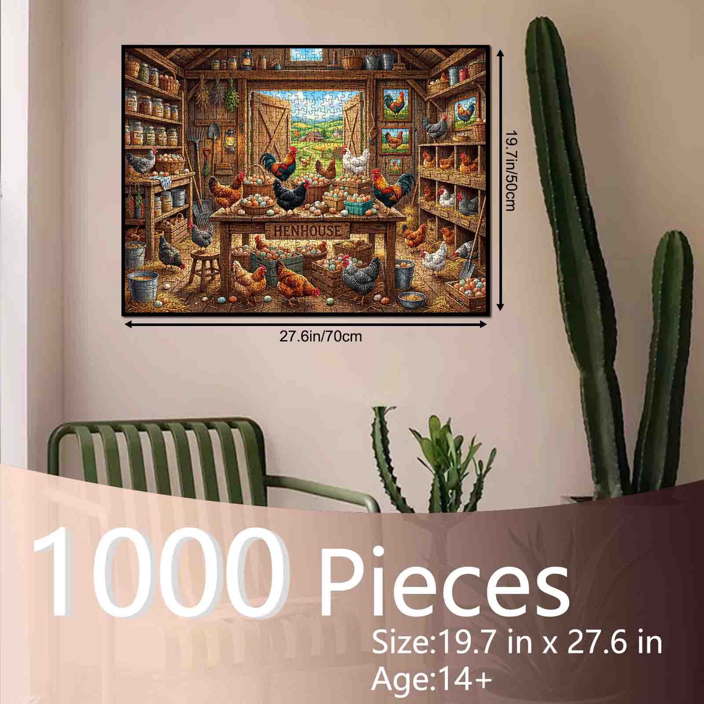 Rustic Henhouse Farm Life Jigsaw Puzzle