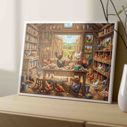 Rustic Henhouse Farm Life Jigsaw Puzzle