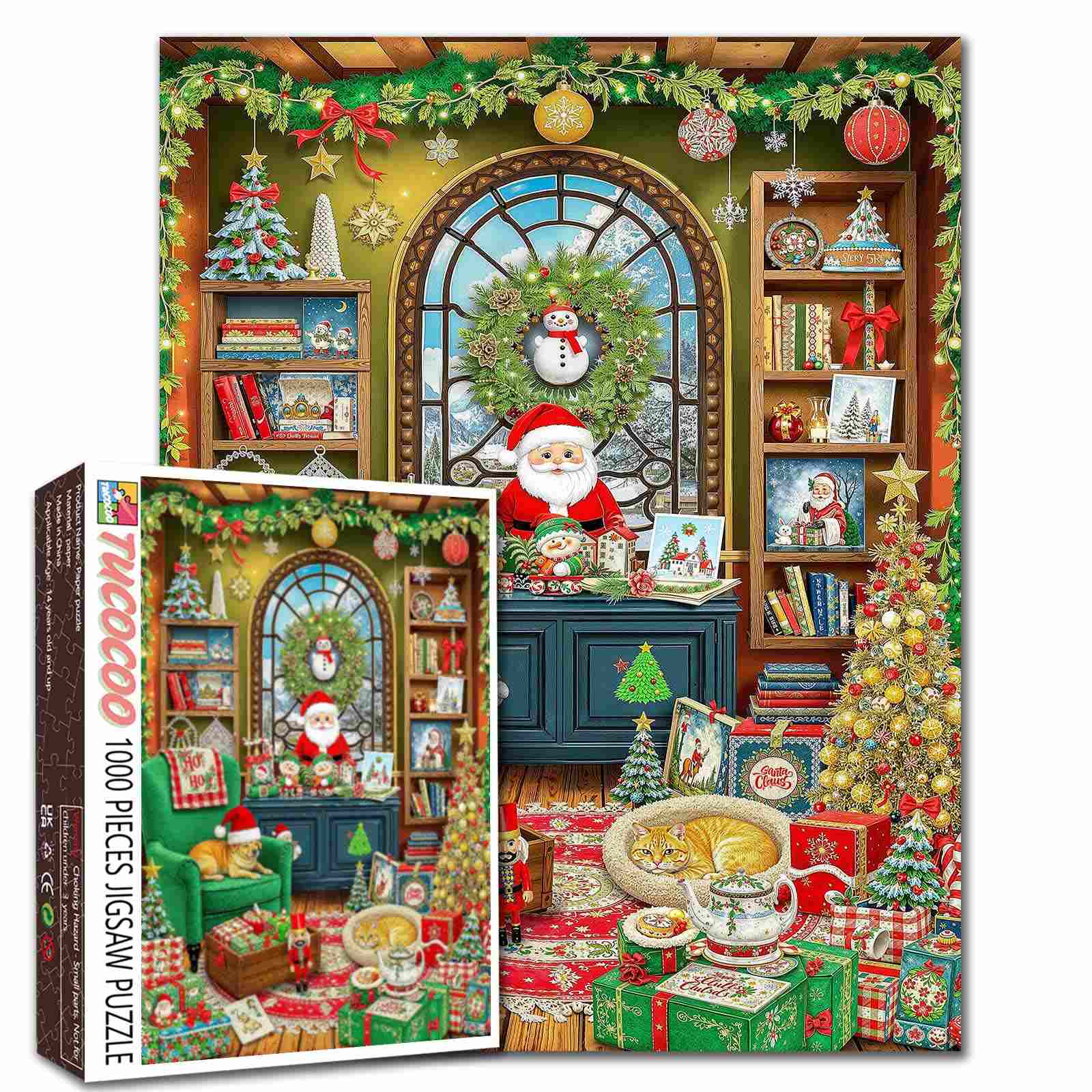 Santa Living Room Christmas Jigsaw Puzzle