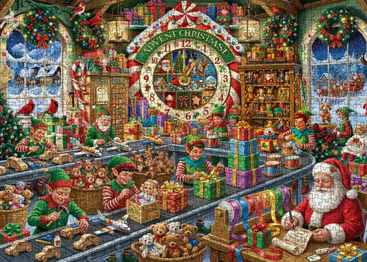 Santa's Busy Christmas Workshop Jigsaw Puzzle