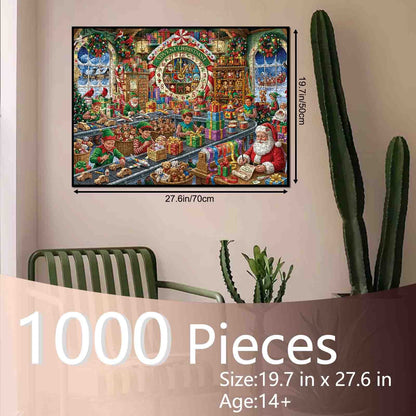 Santa's Busy Christmas Workshop Jigsaw Puzzle