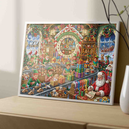 Santa's Busy Christmas Workshop Jigsaw Puzzle