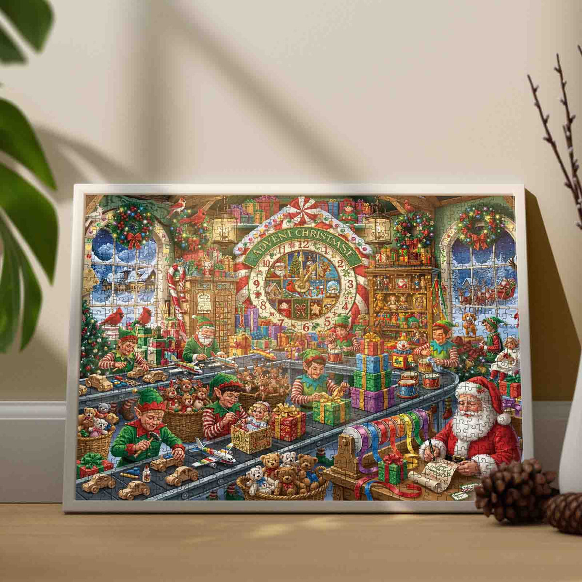 Santa's Busy Christmas Workshop Jigsaw Puzzle