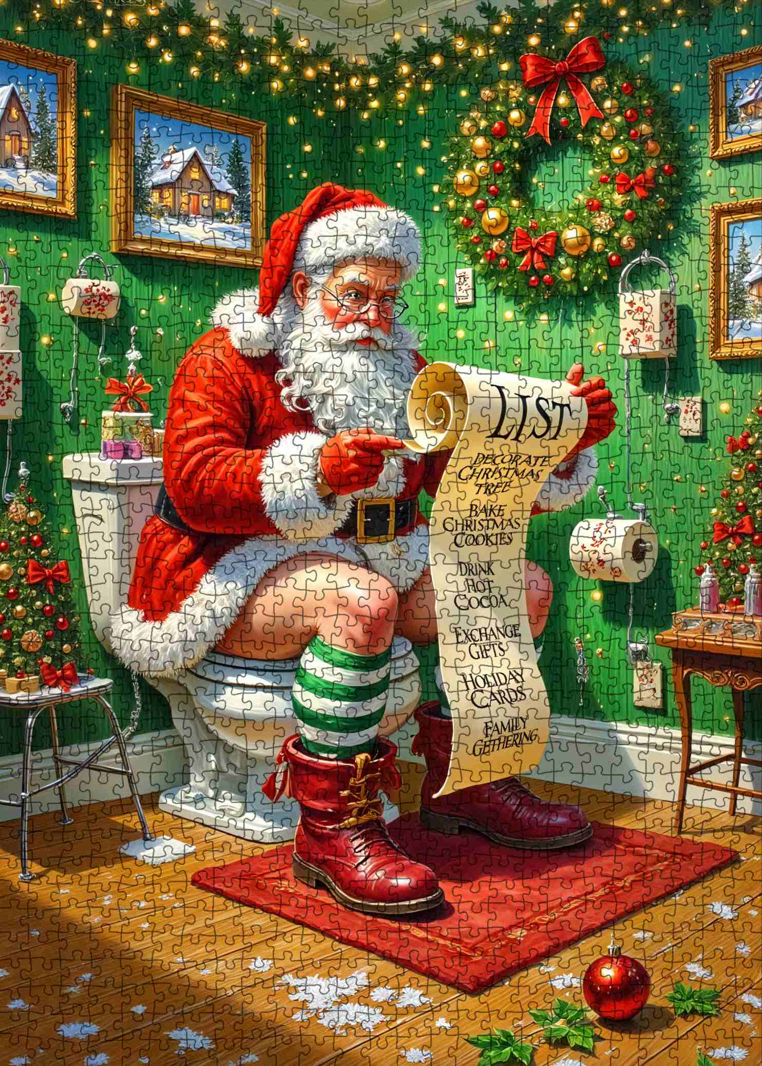 Santa’s Christmas Checklist Jigsaw Puzzle