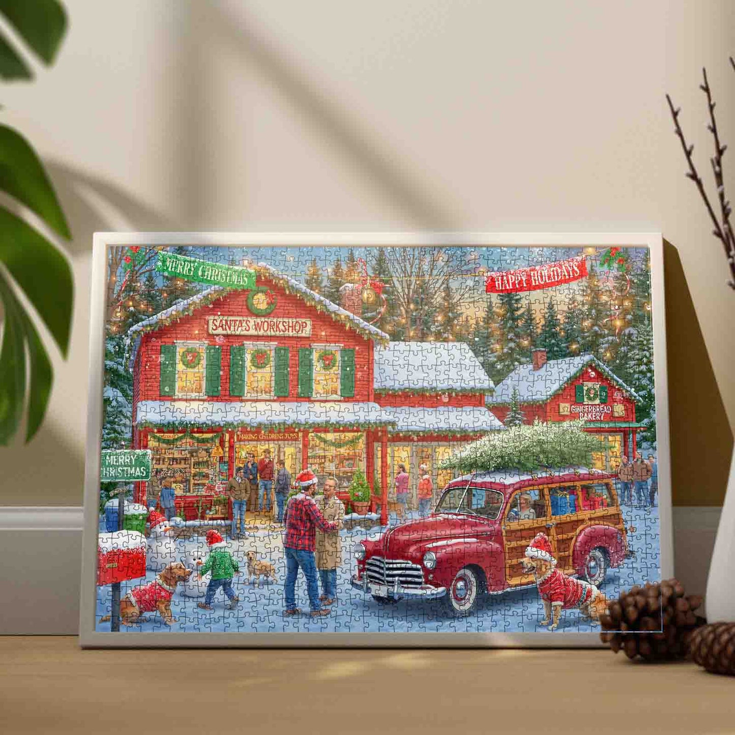 Santa’s Workshop Holiday Village Jigsaw Puzzle