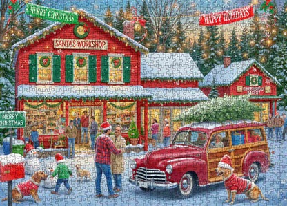 Santa’s Workshop Holiday Village Jigsaw Puzzle