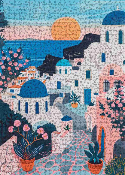 Santorini Sunset View Jigsaw Puzzle