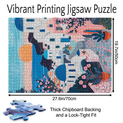 Santorini Sunset View Jigsaw Puzzle