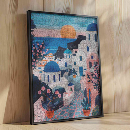 Santorini Sunset View Jigsaw Puzzle