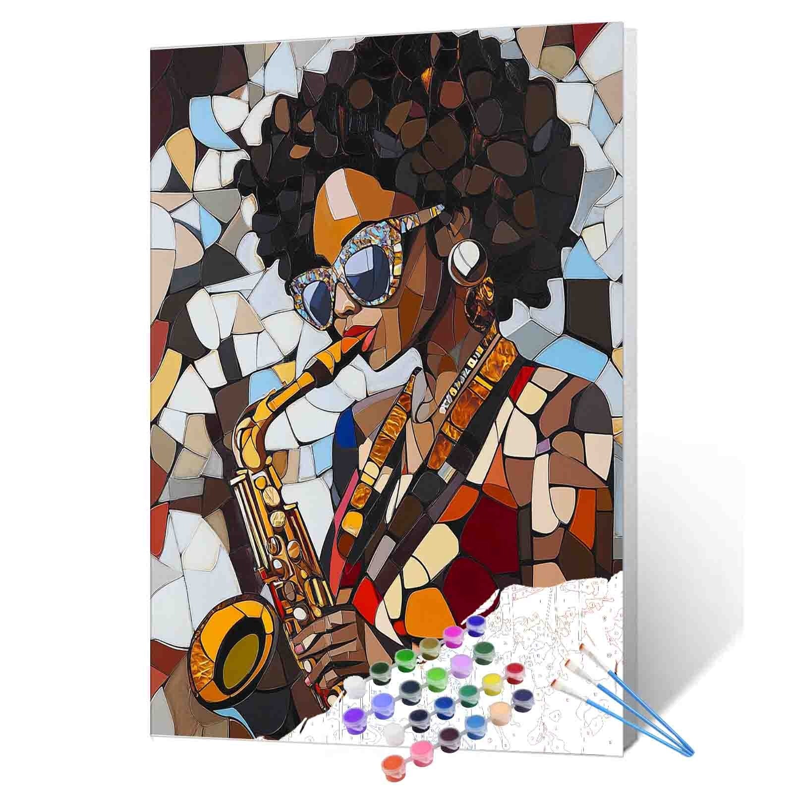 Saxophone Groove Paint by Numbers