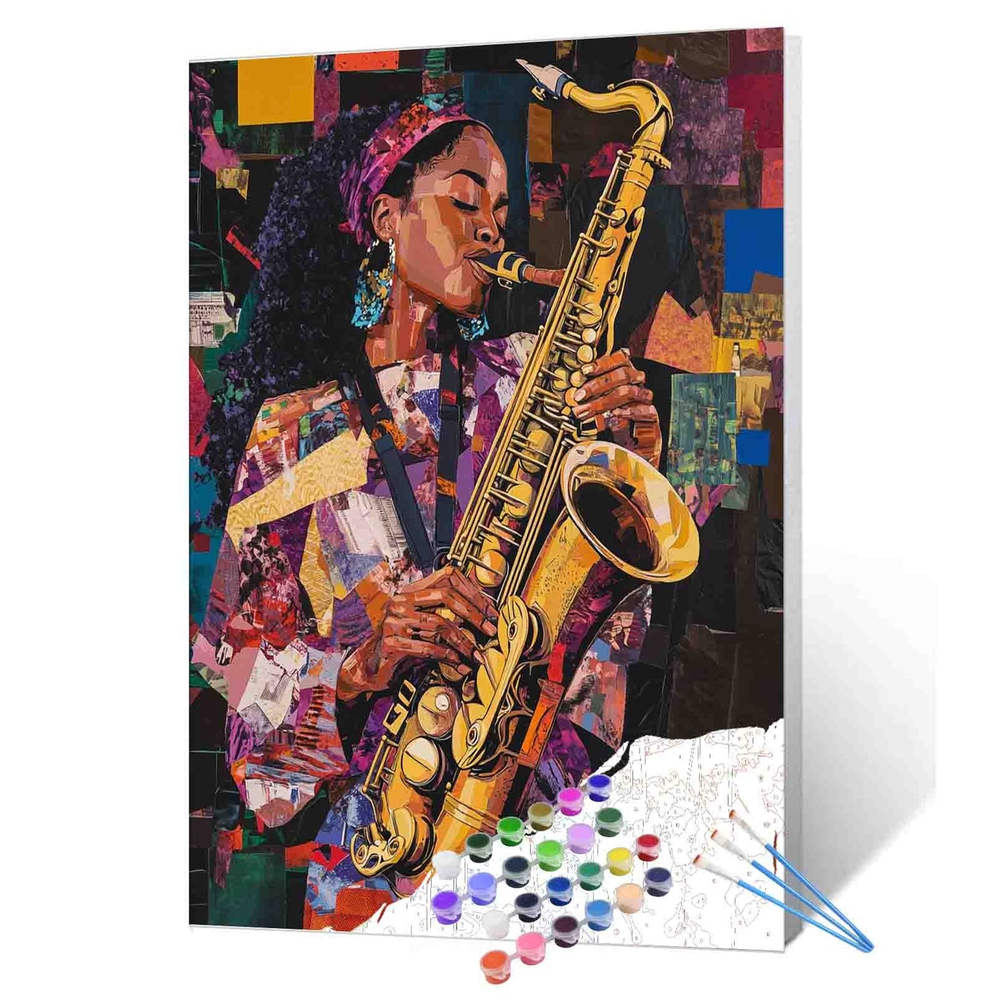 Saxophone Soul Paint by Numbers