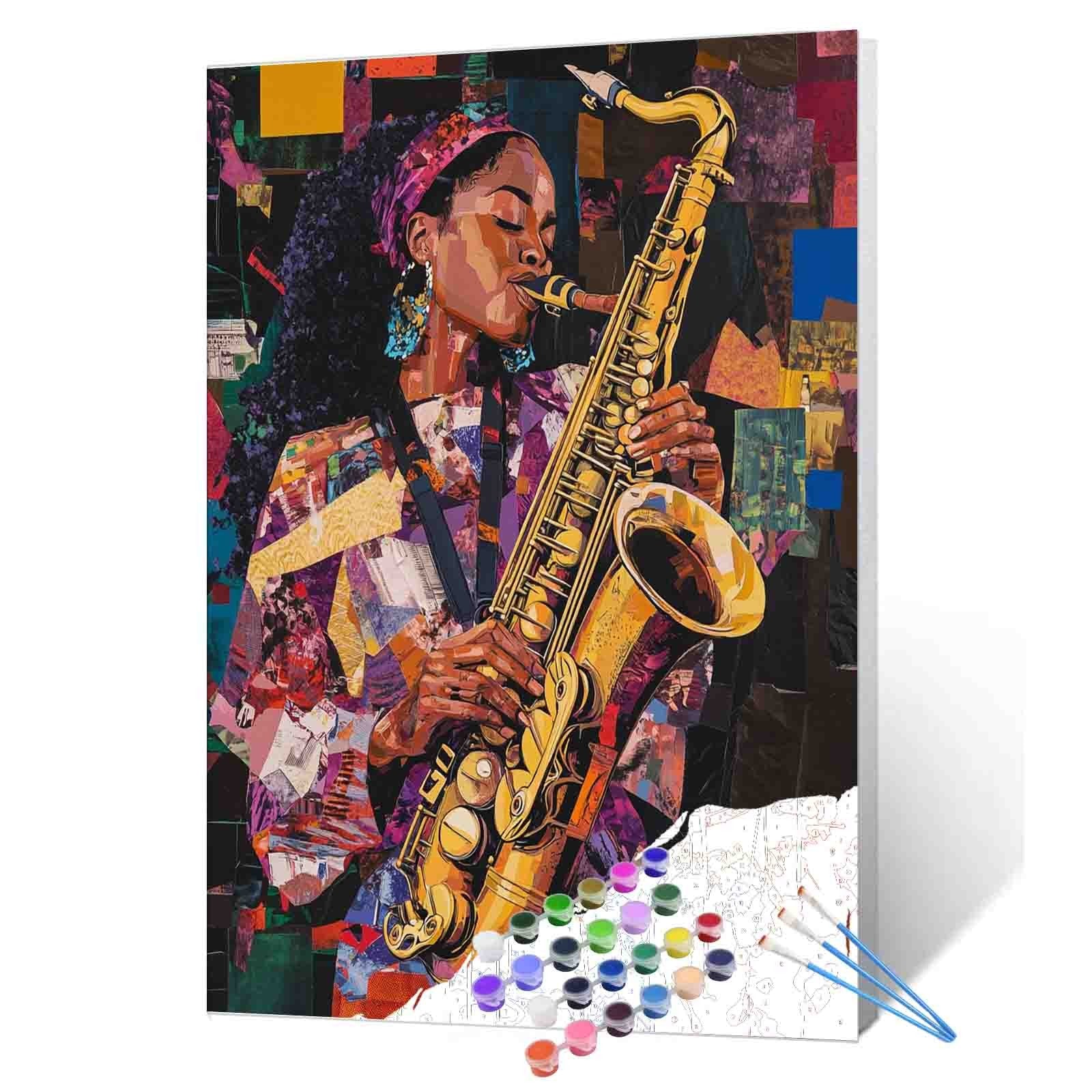 Saxophone Soul Paint by Numbers