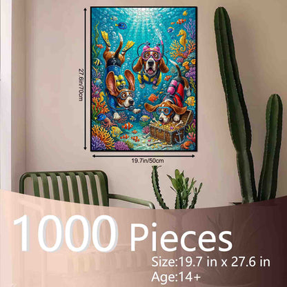 Scuba Dogs Underwater Treasure Adventure Jigsaw Puzzle