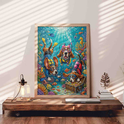 Scuba Dogs Underwater Treasure Adventure Jigsaw Puzzle