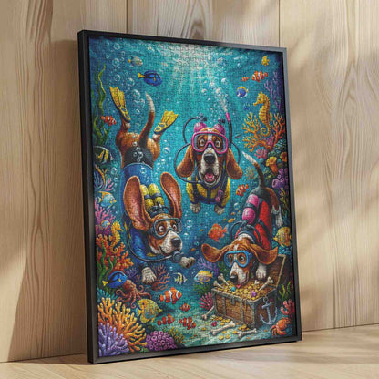 Scuba Dogs Underwater Treasure Adventure Jigsaw Puzzle