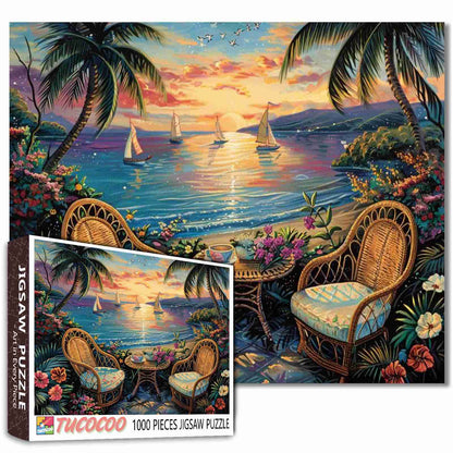Puzzle 4000 pièces : Cottage au coucher de soleil - Ks Games - Rue des Puzzle 4000 pièces : Cottage au coucher de soleil - Ks Games - Rue des