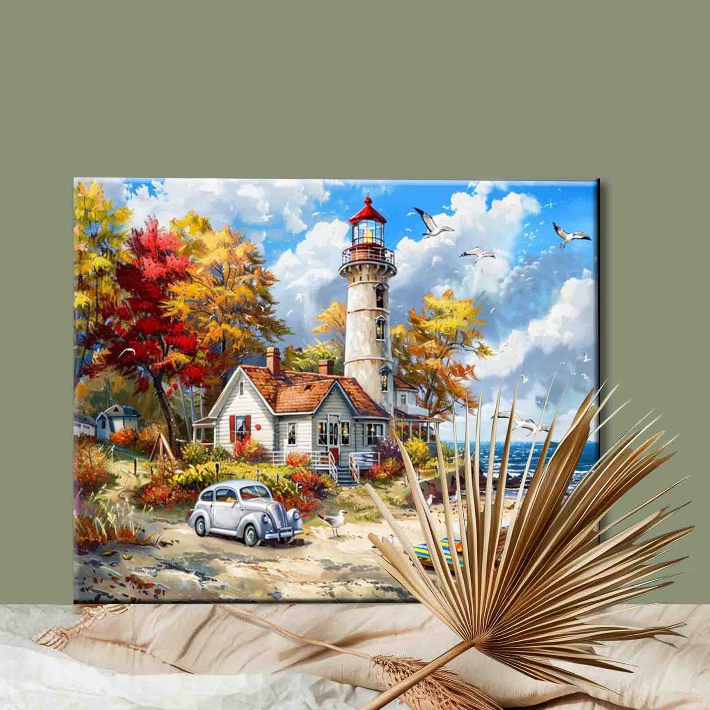 Seaside Autumn Retreat paint by numbers