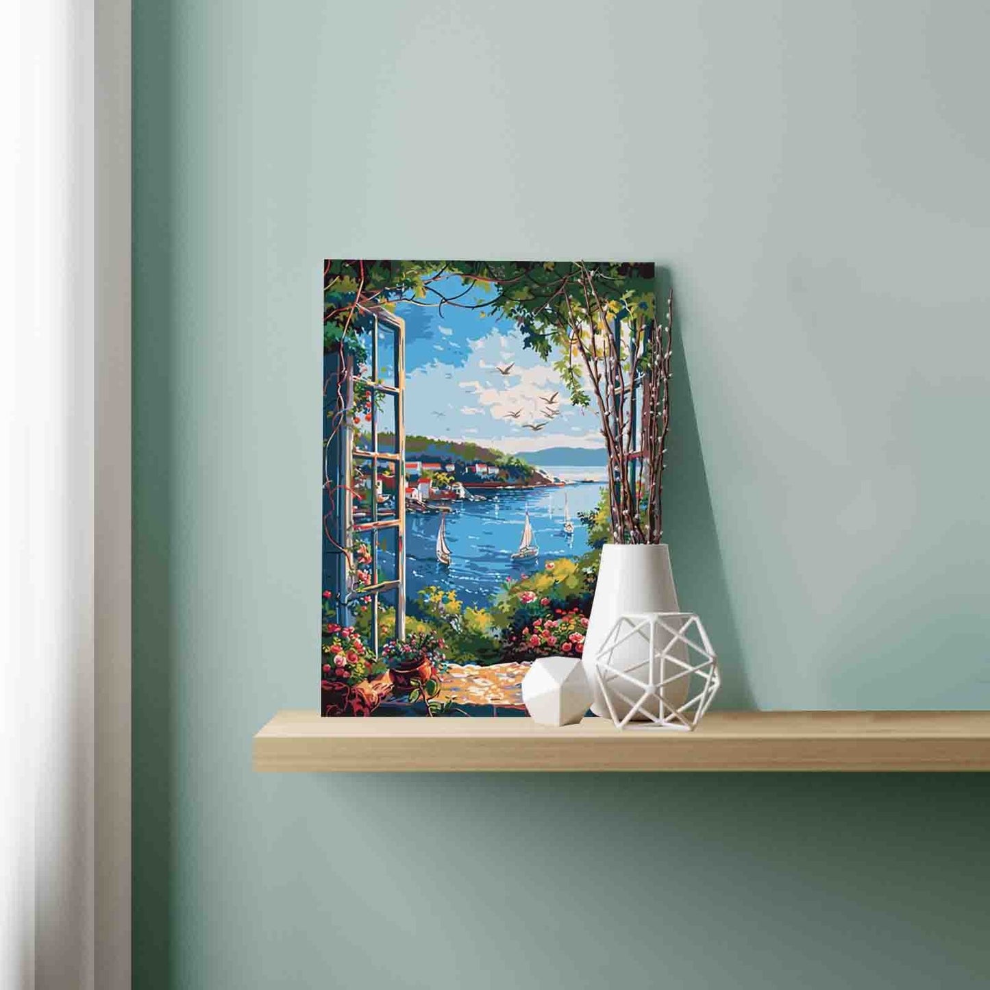 Seaside Balcony View paint by numbers