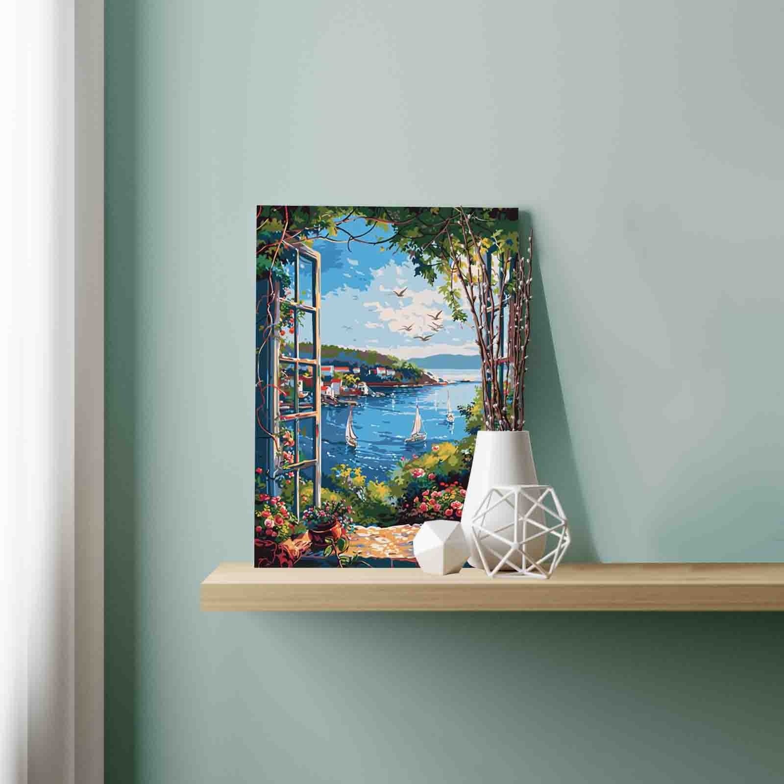 Seaside Balcony View paint by numbers