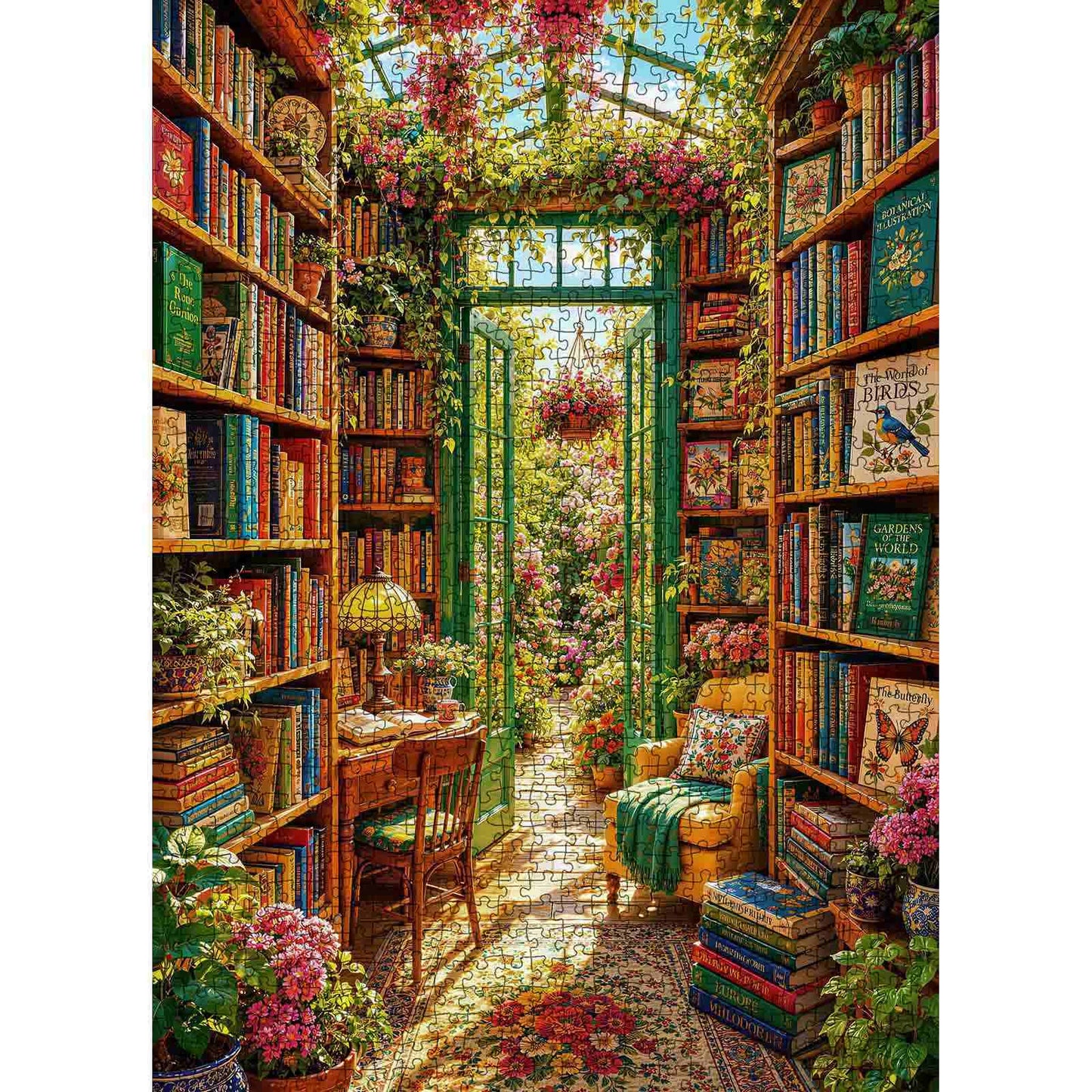 Blooming Book Nook Jigsaw Puzzle